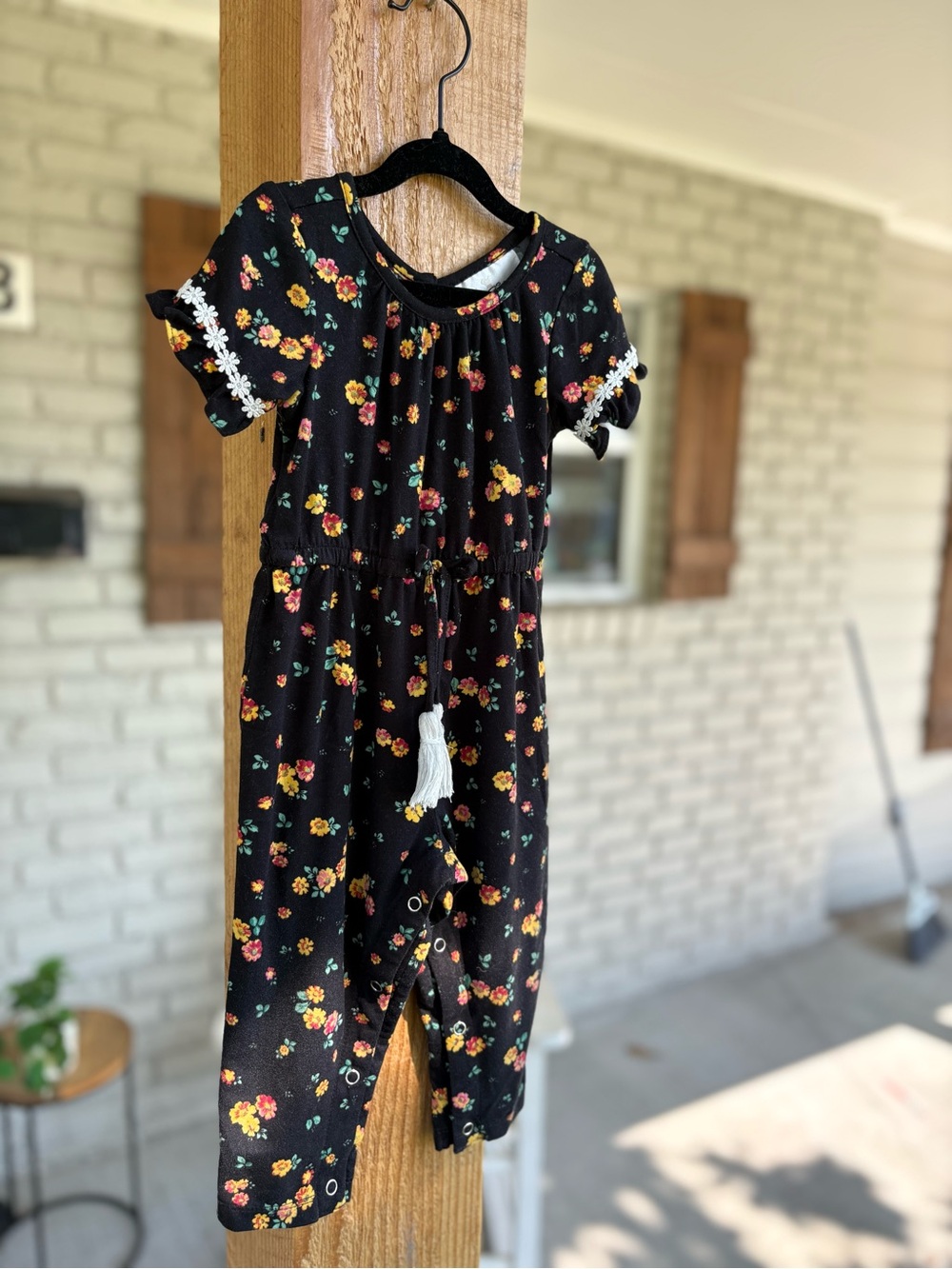 Girls Rare Editions floral romper